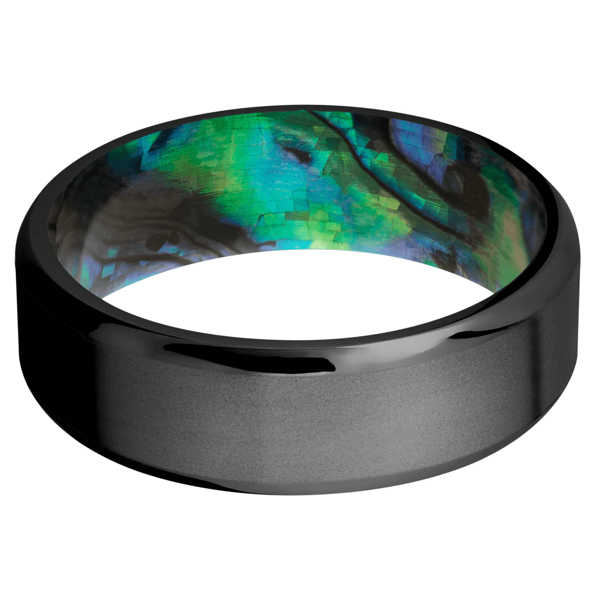 Zirconium + Bead , Polish Finish + Abalone - Image 3