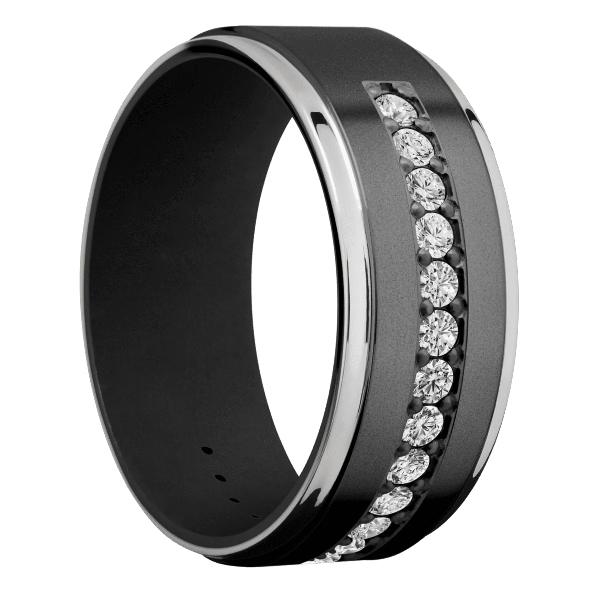 Zirconium + Bead , Polish Finish + Black