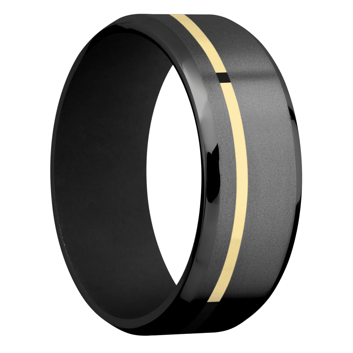 Zirconium + Bead , Polish Finish + Black