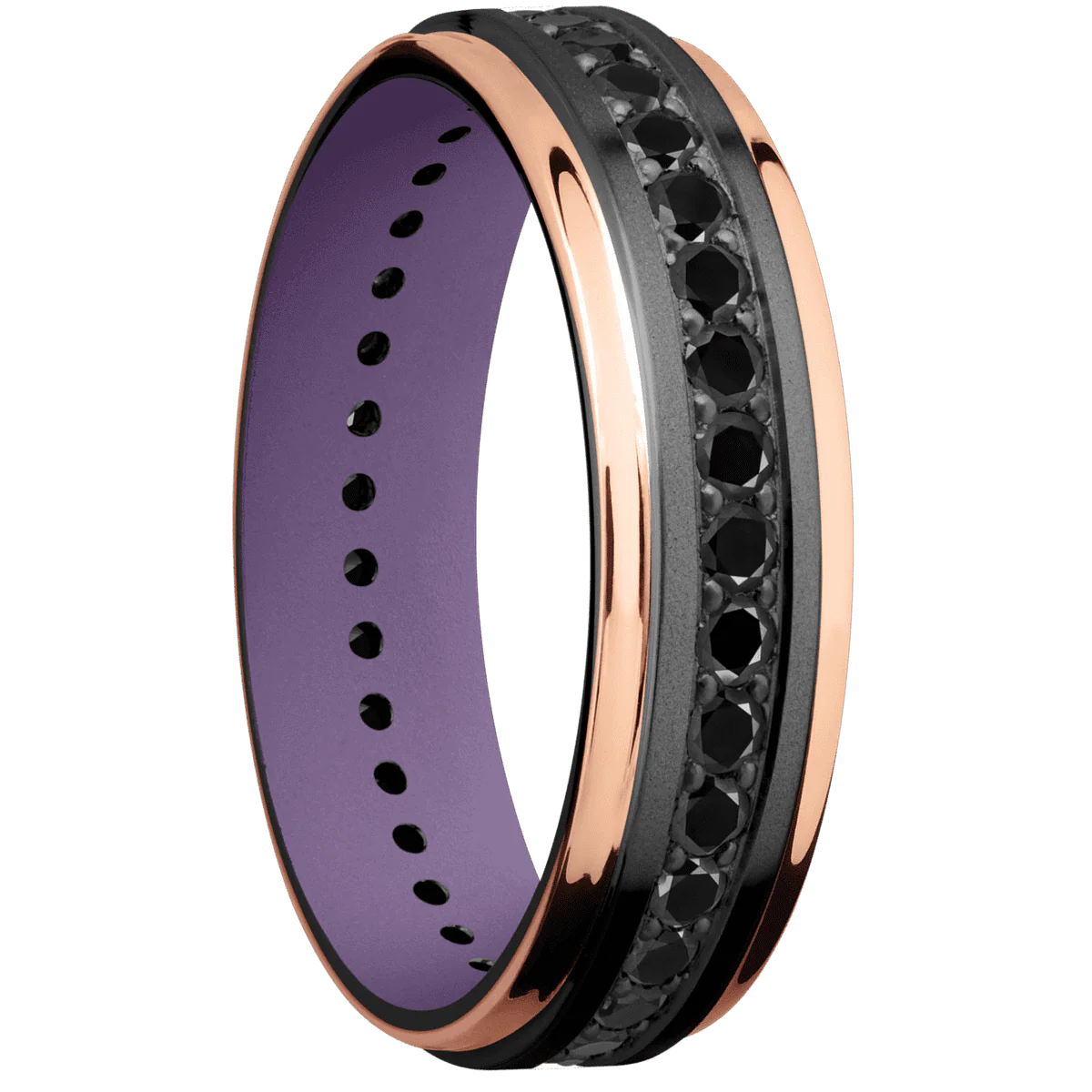 Zirconium + Bead , Polish Finish + Bright Purple
