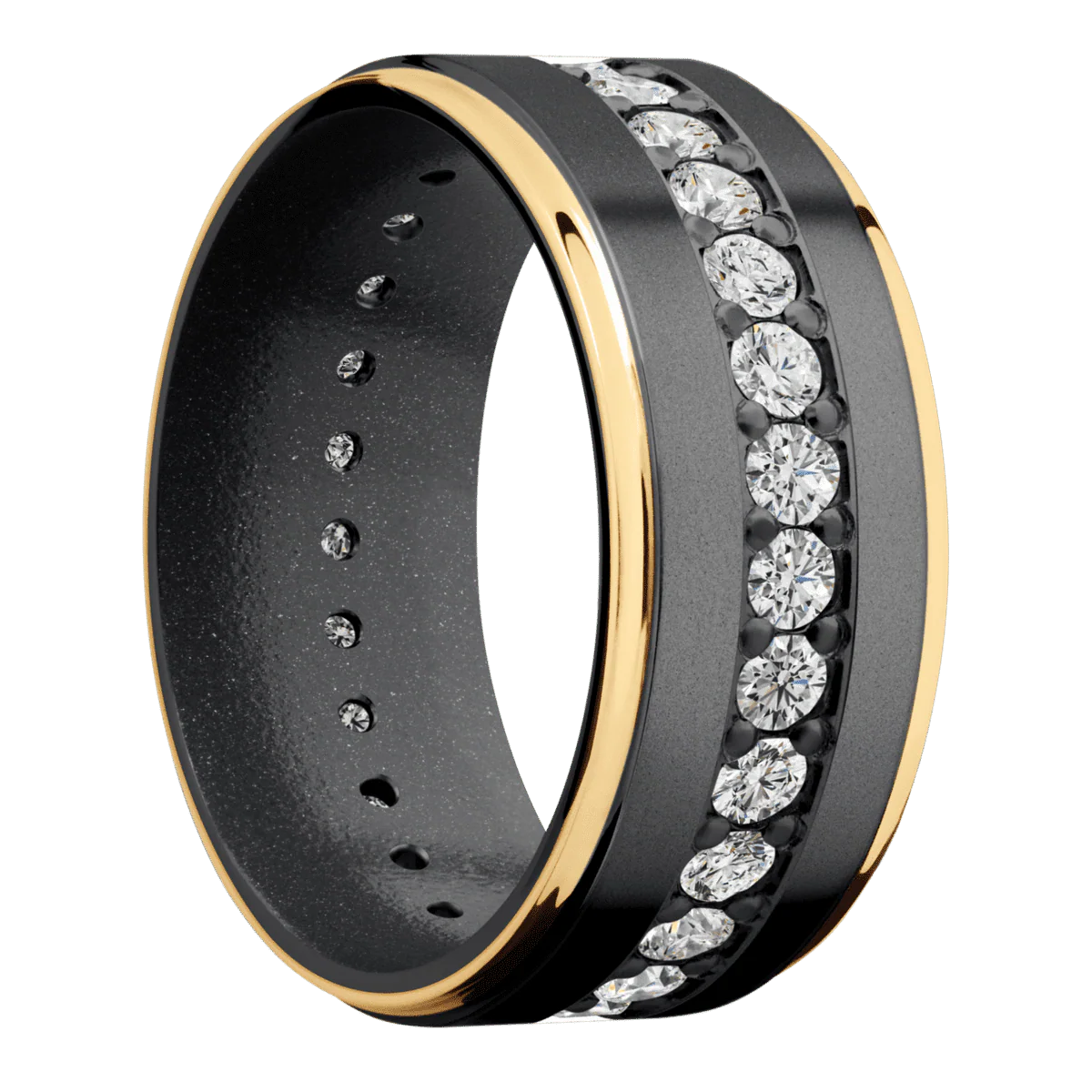 Zirconium + Bead , Polish Finish + Dark Grey