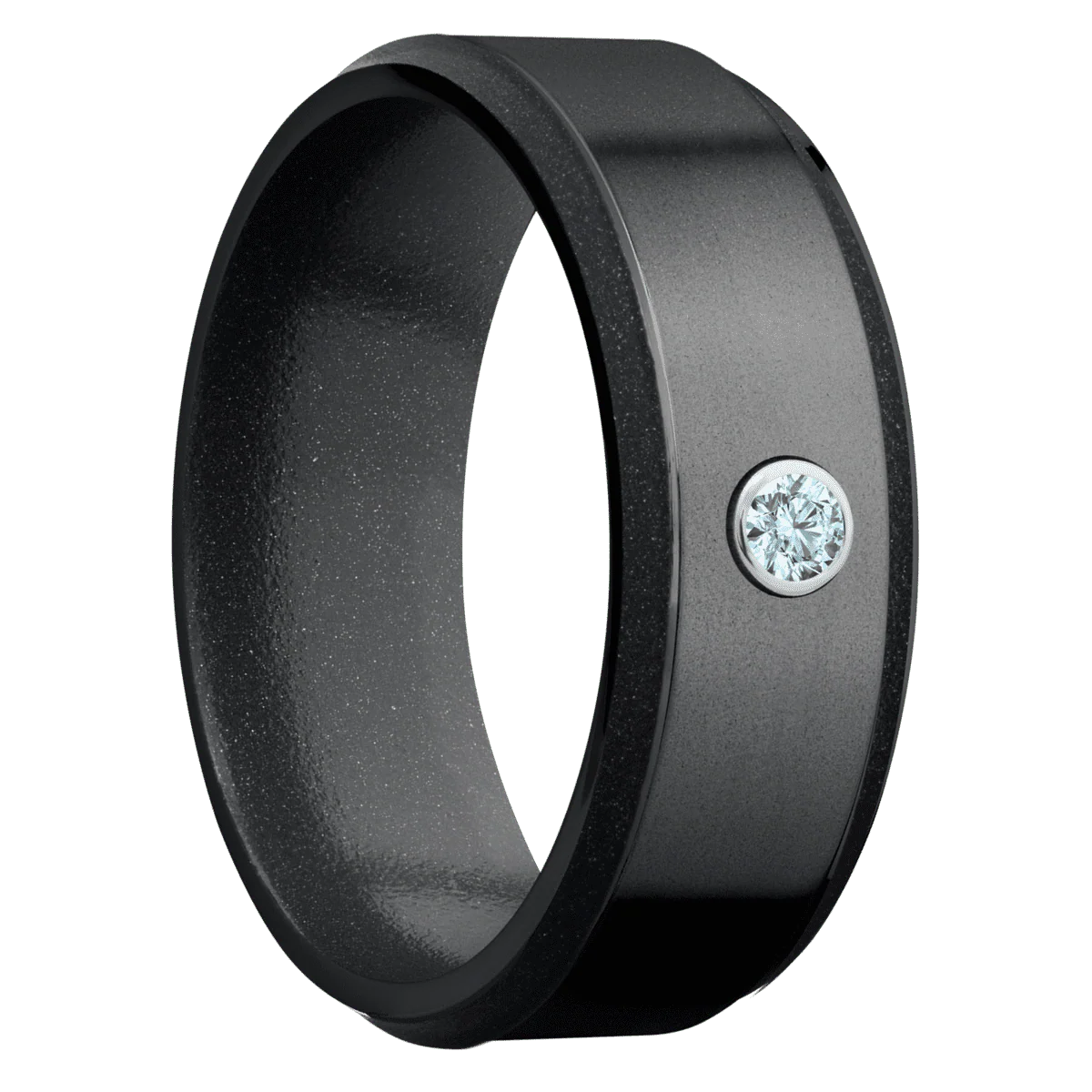 Zirconium + Bead , Polish Finish + Dark Grey