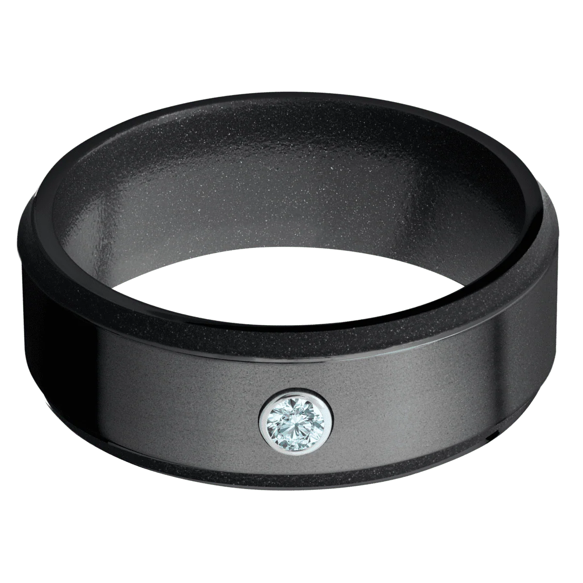 Zirconium + Bead , Polish Finish + Dark Grey - Image 3