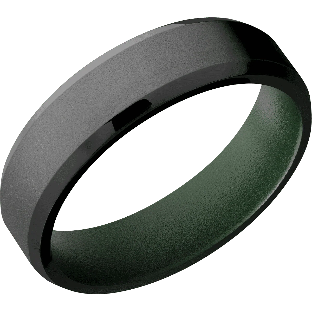 Zirconium + Bead , Polish Finish + Highland Green - Image 2