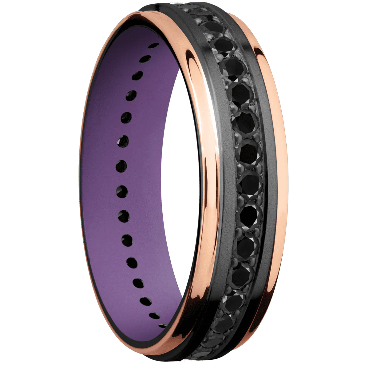 Zirconium + Bead , Polish Finish + Wild Purple