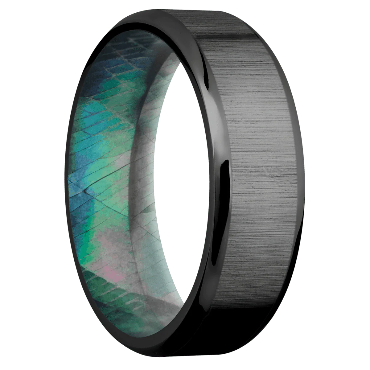 Zirconium + Crosssatinblack , Polish Finish + Black Mother of Pearl