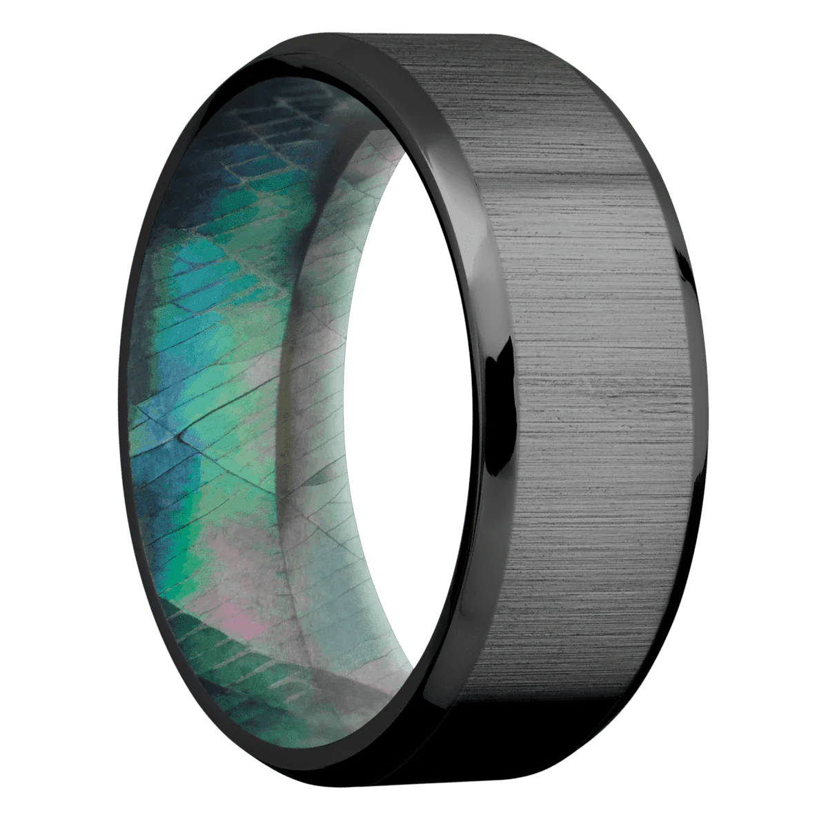 Zirconium + Crosssatinblack , Polish Finish + Black Mother of Pearl