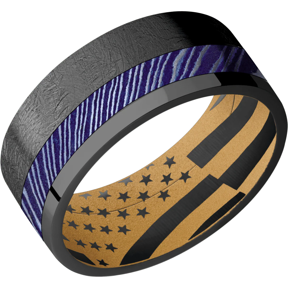 Zirconium + Distressed , Polish Finish + Gold - Image 2