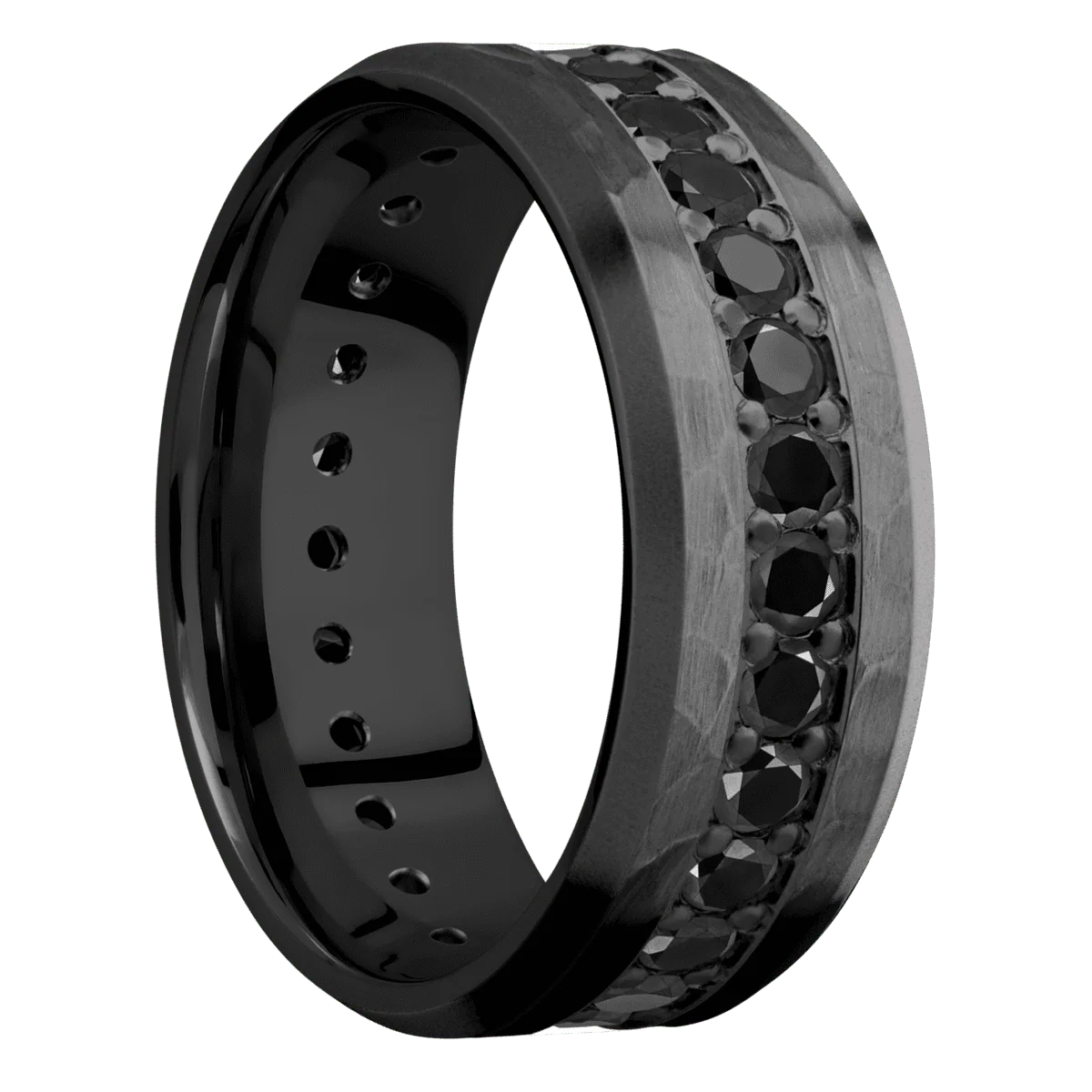 Zirconium + Hammer , Bead Finish