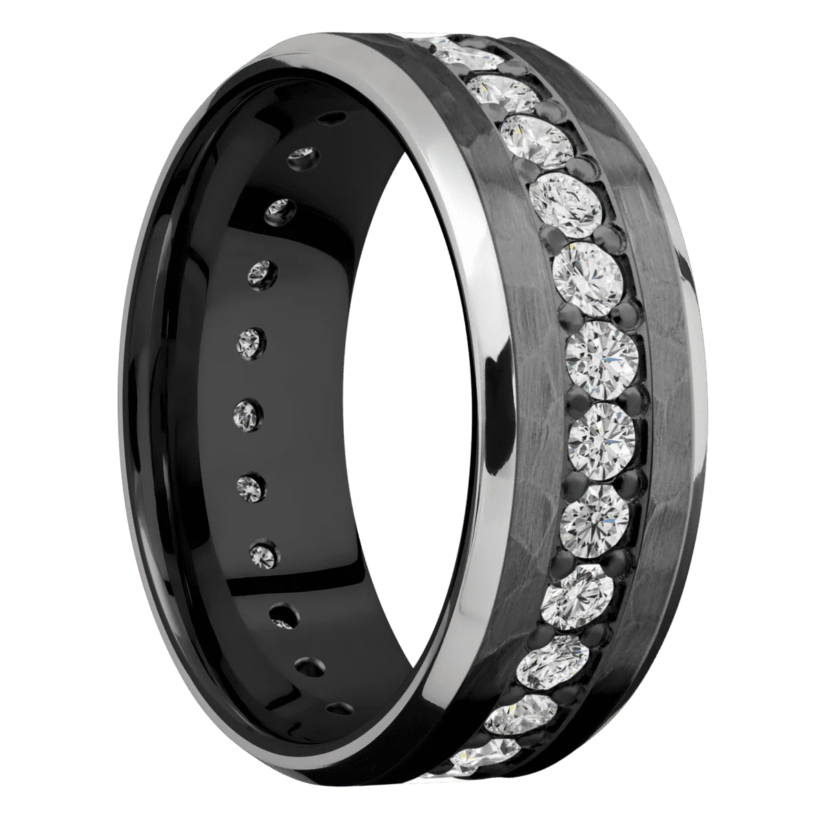 Zirconium + Hammer , Bead Finish