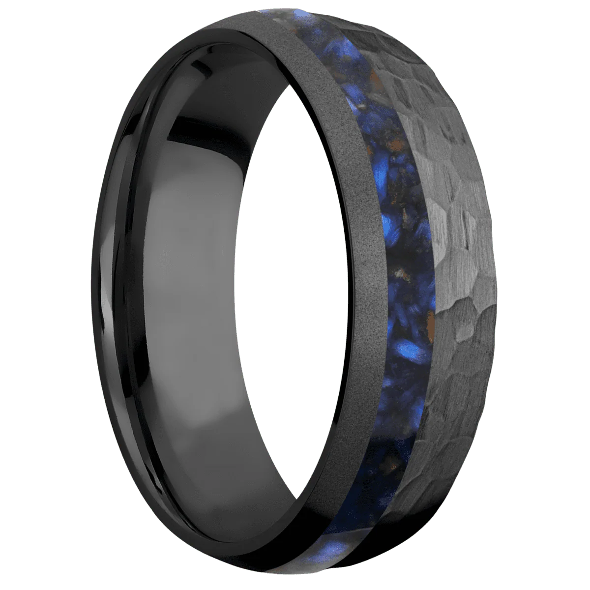 Zirconium + Hammer , Bead Finish