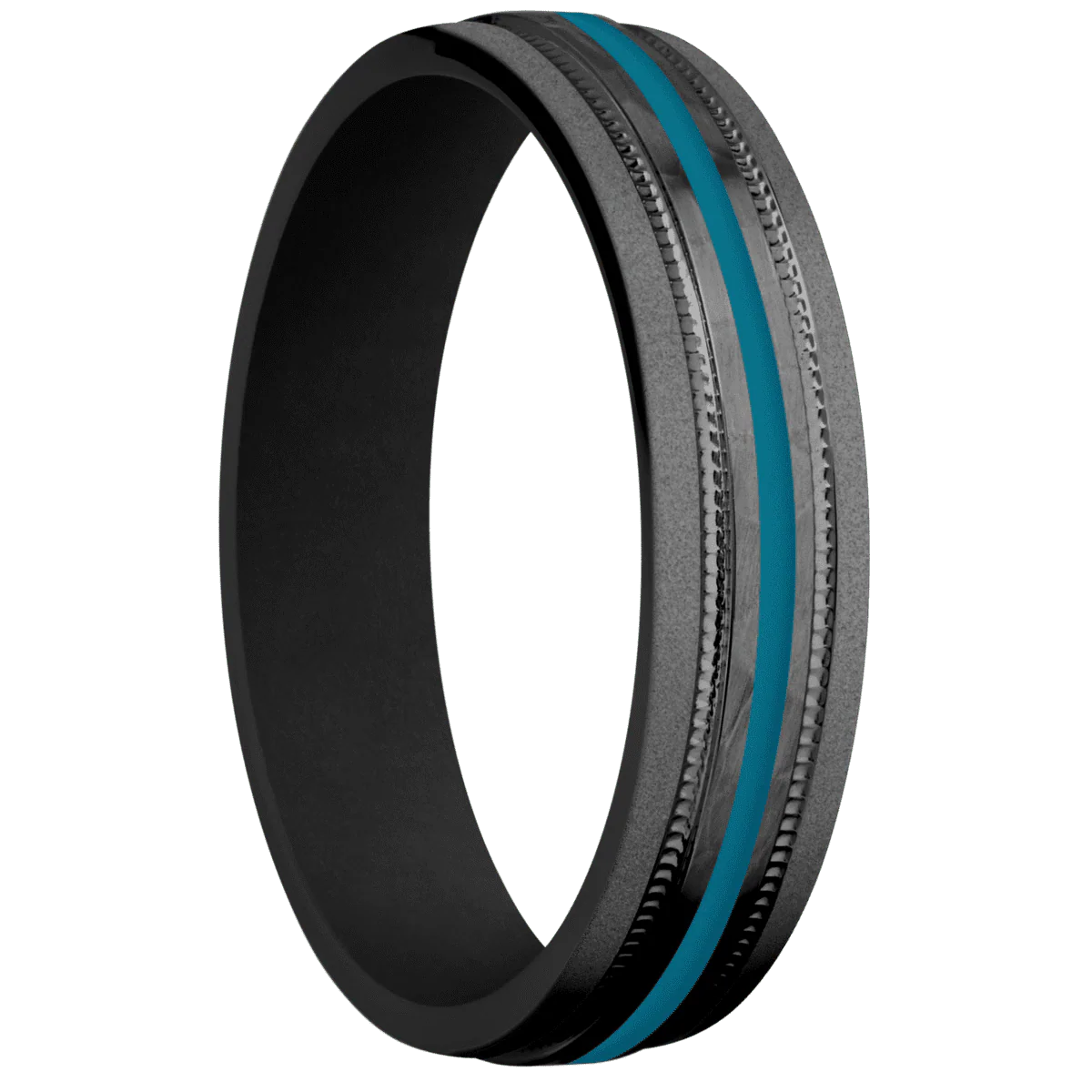 Zirconium + Hammer , Bead Finish + Black