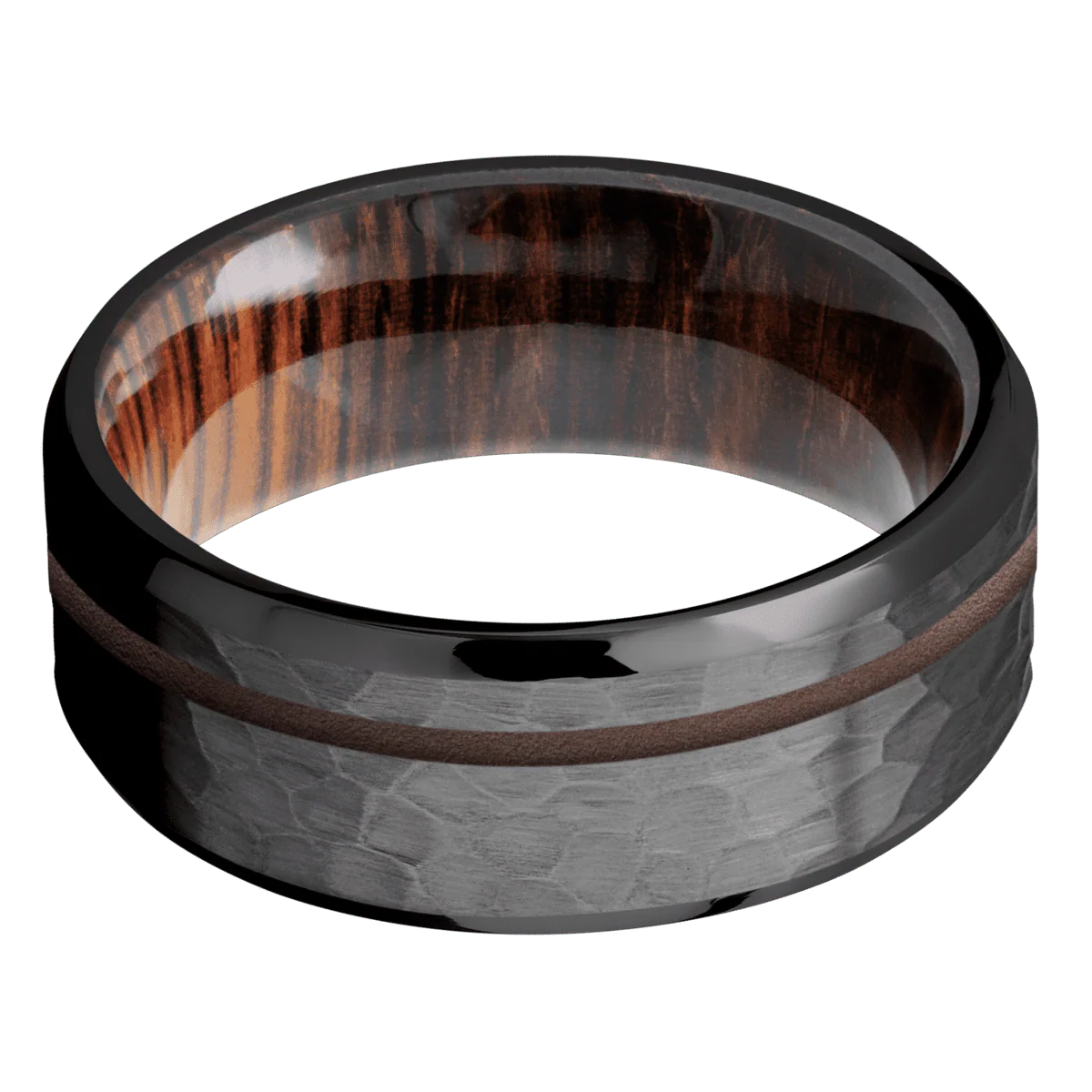Zirconium + Hammer , Bead Finish + Cocobolo - Image 3