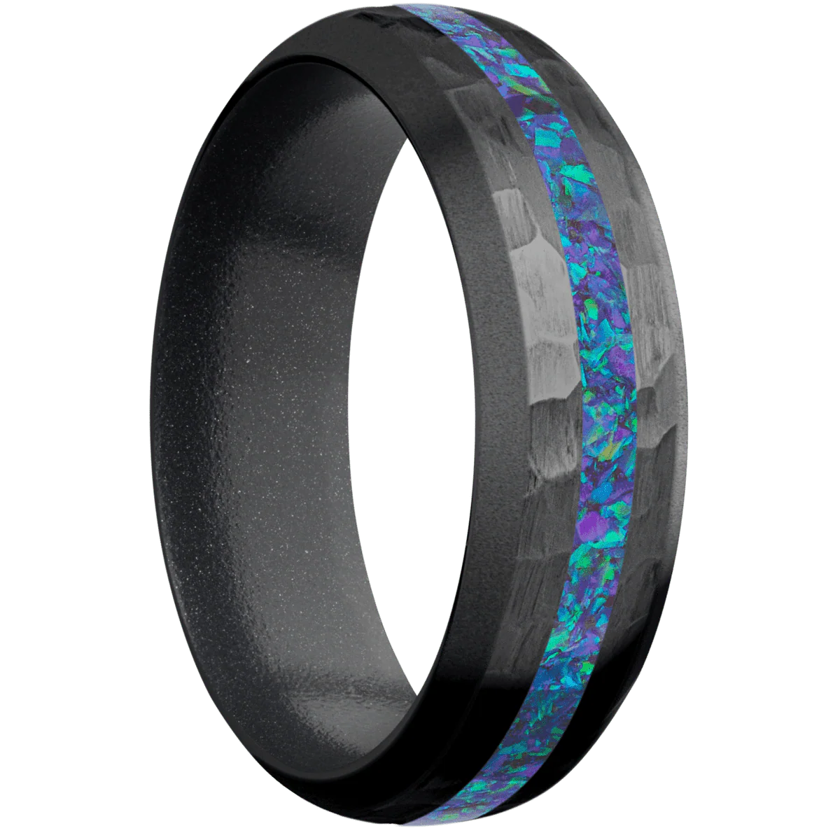 Zirconium + Hammer , Bead Finish + Dark Grey