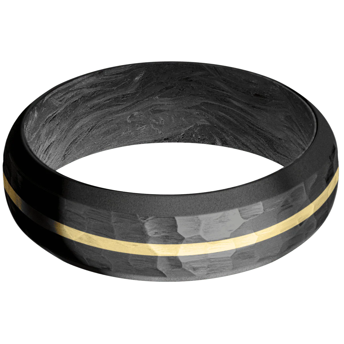 Zirconium + Hammer , Bead Finish + Forged Carbon Fiber - Image 3