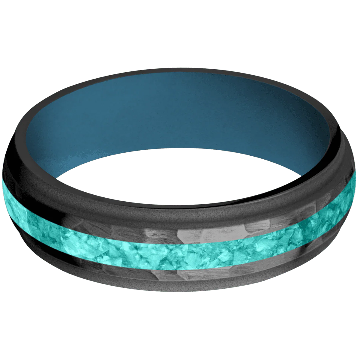 Zirconium + Hammer , Bead Finish + Royal Blue - Image 3