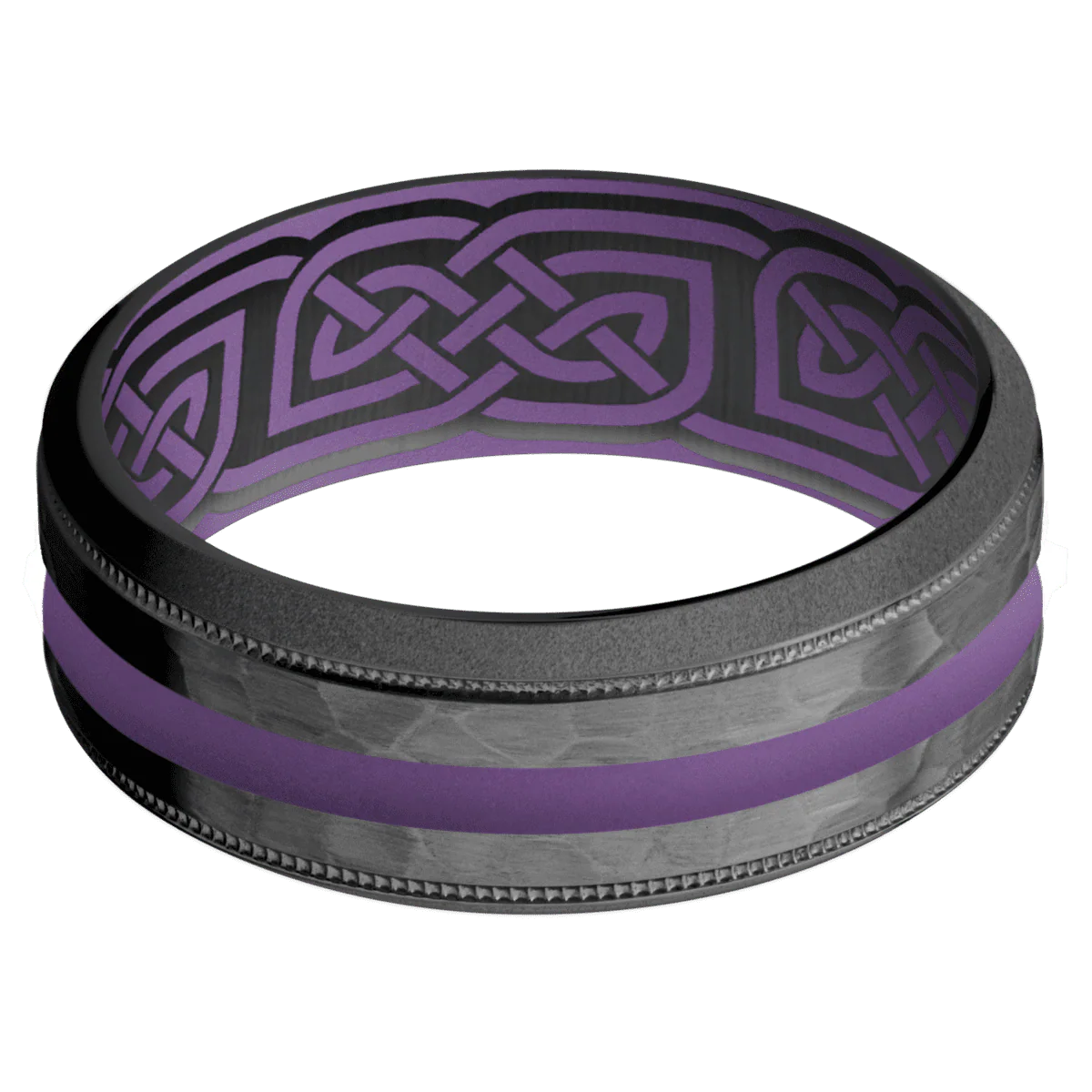 Zirconium + Hammer , Bead Finish + Wild Purple - Image 3
