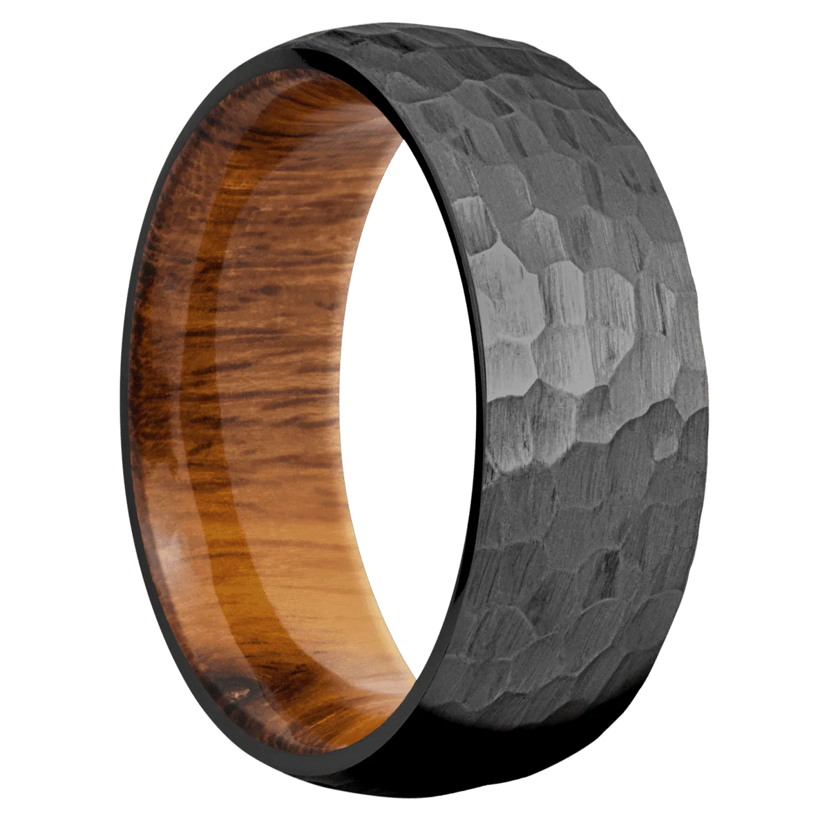 Zirconium + Hammer Finish + Desert Iron Wood