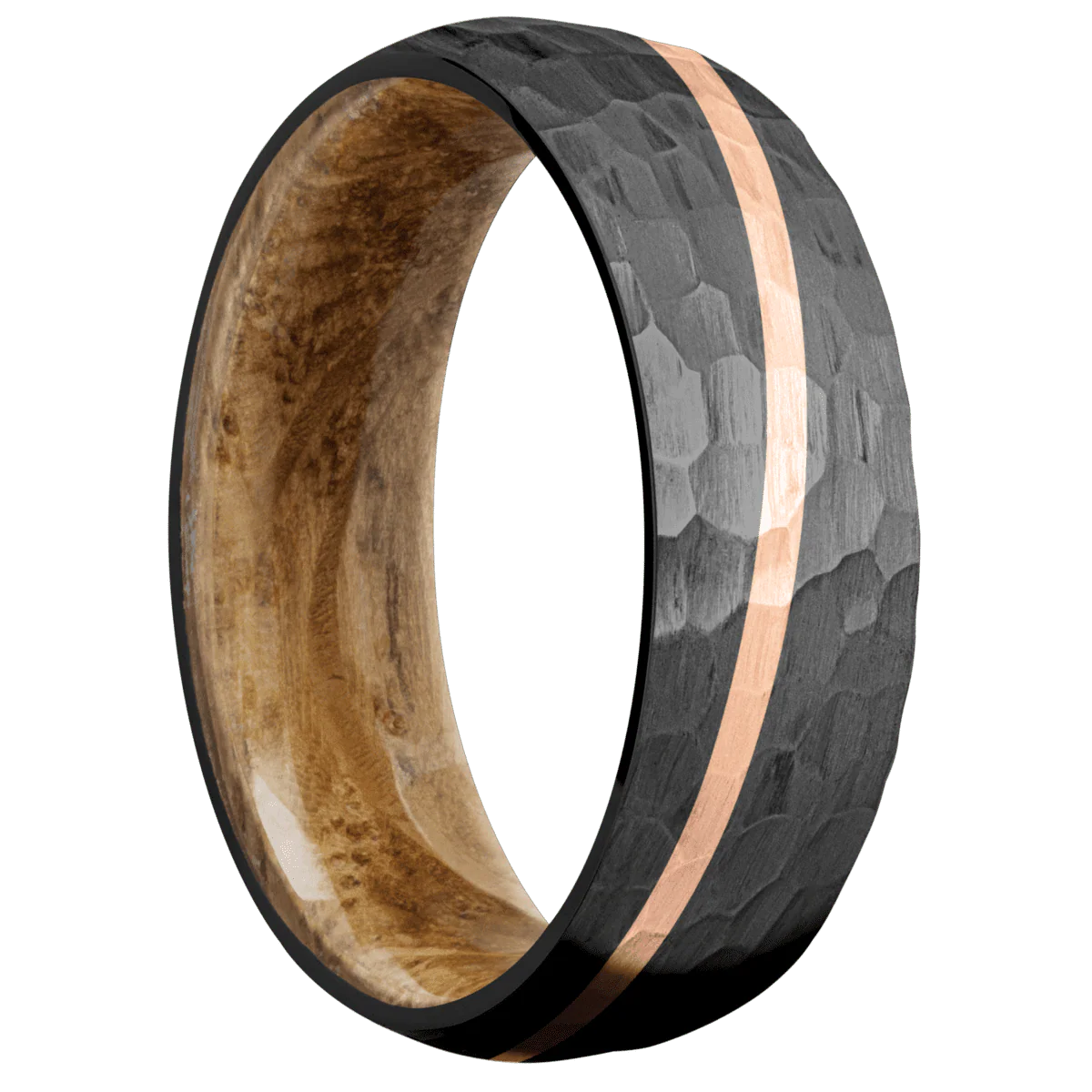 Zirconium + Hammer Finish + Whiskey Barrel