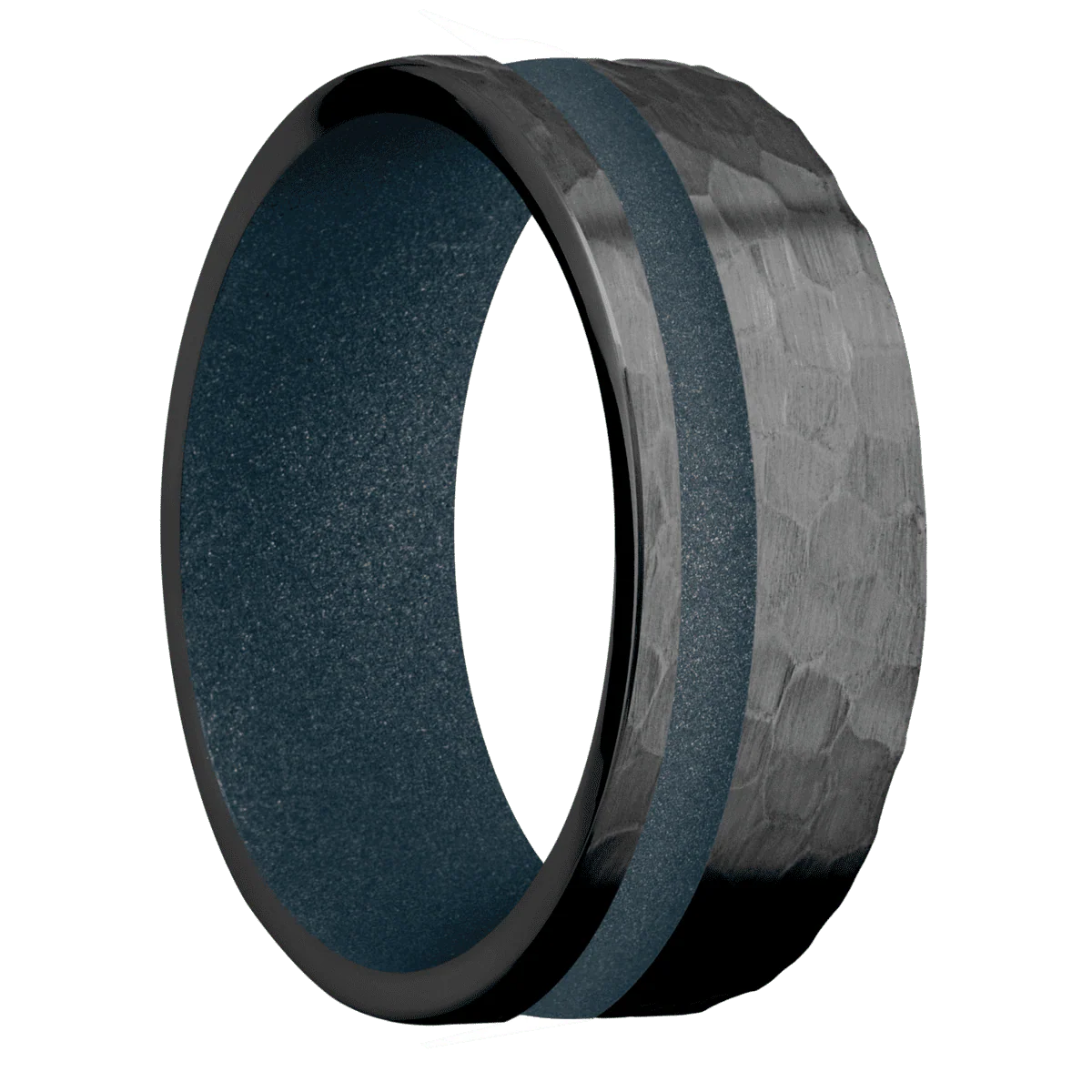 Zirconium + Hammer , Hammer Finish + Blue Titanium