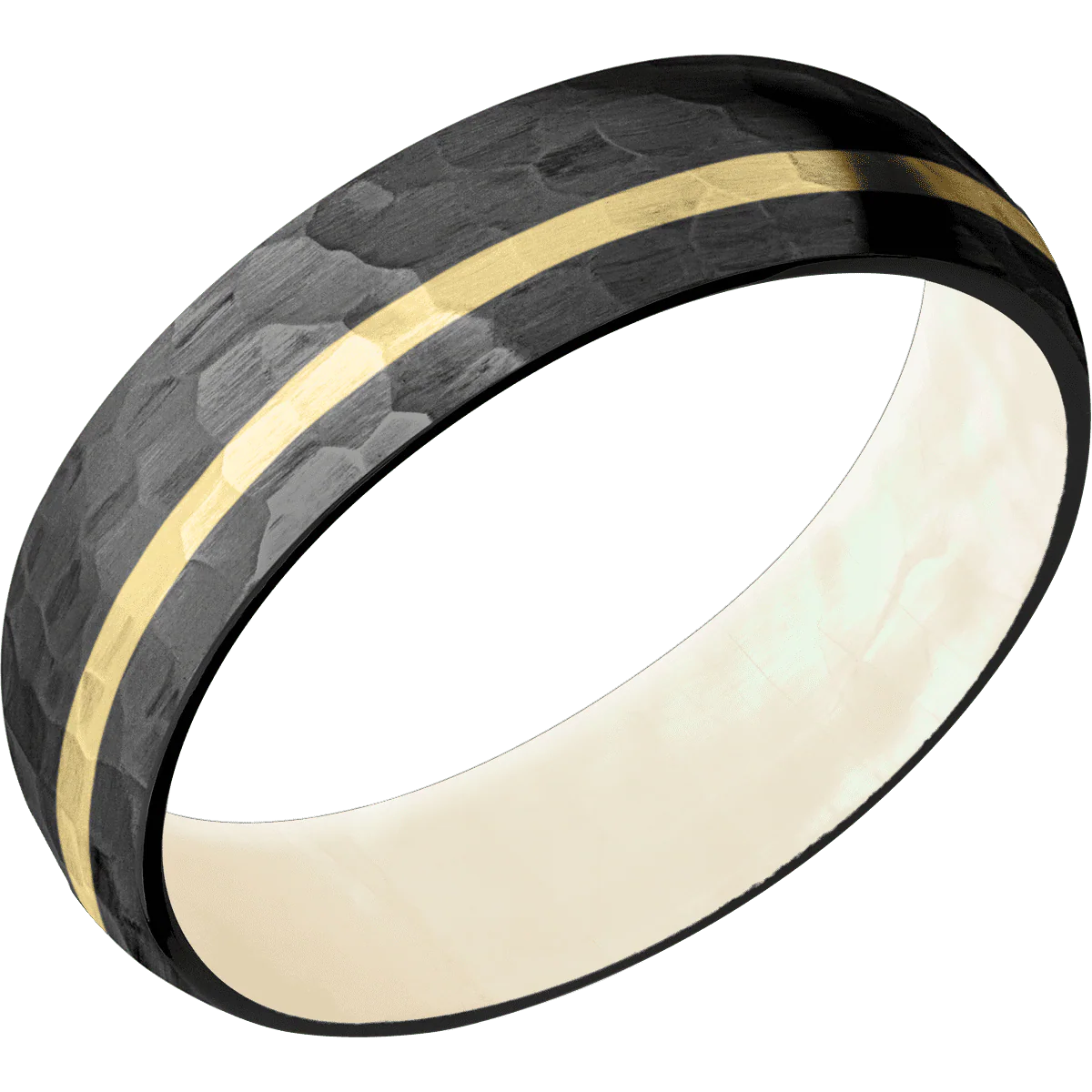 Zirconium + Hammer , Hammer Finish + Freshwater Mother of Pearl - Image 2