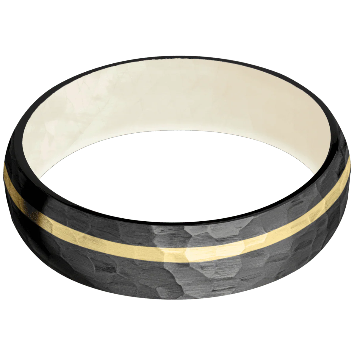 Zirconium + Hammer , Hammer Finish + Freshwater Mother of Pearl - Image 3