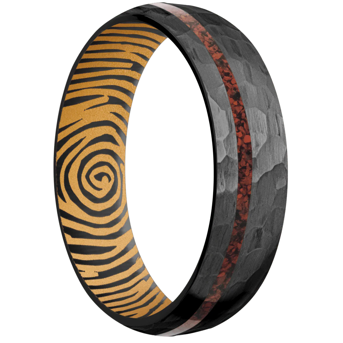 Zirconium + Hammer , Hammer Finish + Gold