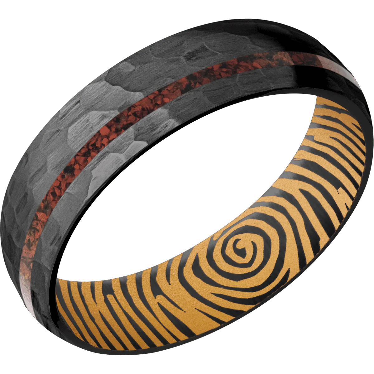 Zirconium + Hammer , Hammer Finish + Gold - Image 2