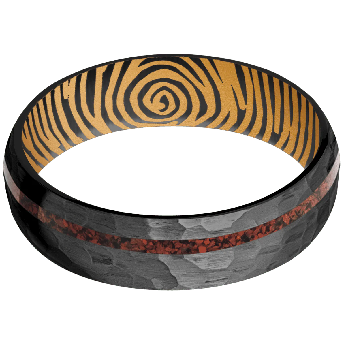 Zirconium + Hammer , Hammer Finish + Gold - Image 3