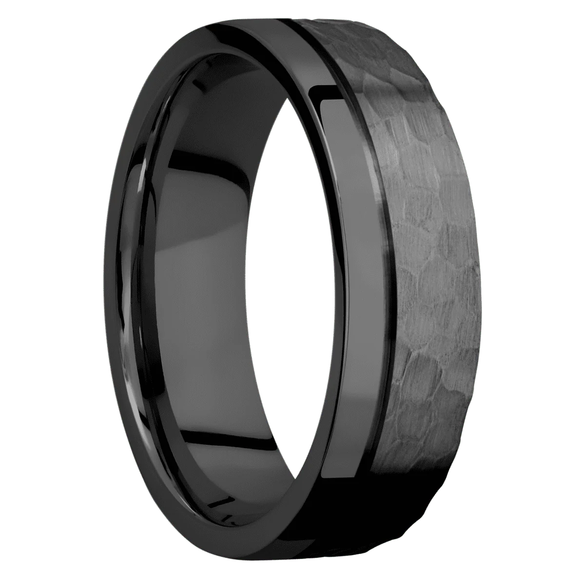 Zirconium + Hammer , Polish Finish