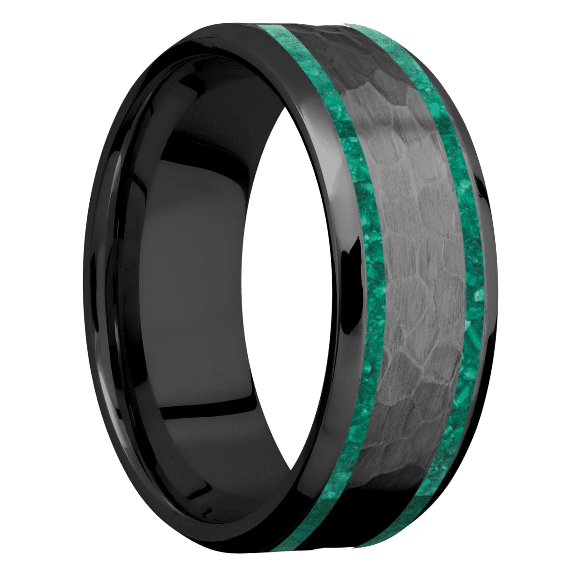Zirconium + Hammer , Polish Finish