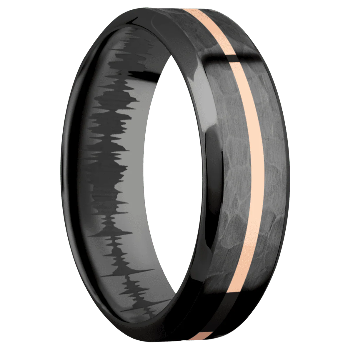 Zirconium + Hammer , Polish Finish