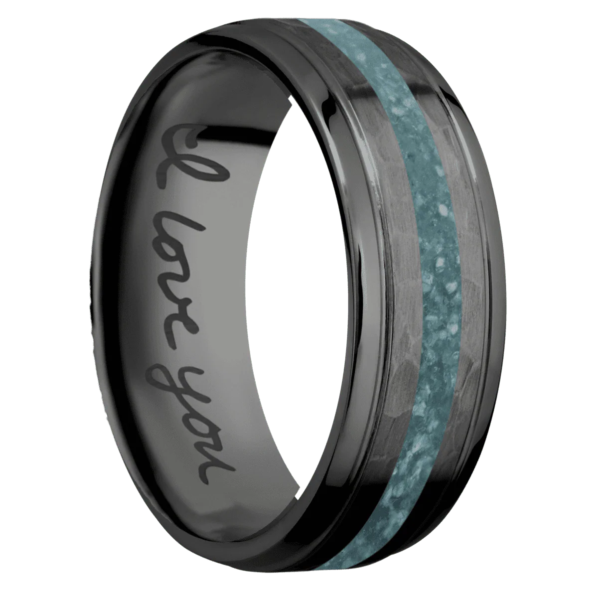 Zirconium + Hammer , Polish Finish