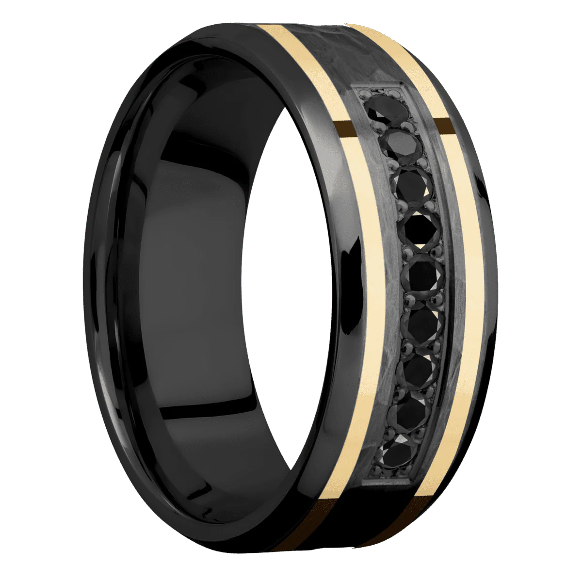 Zirconium + Hammer , Polish Finish