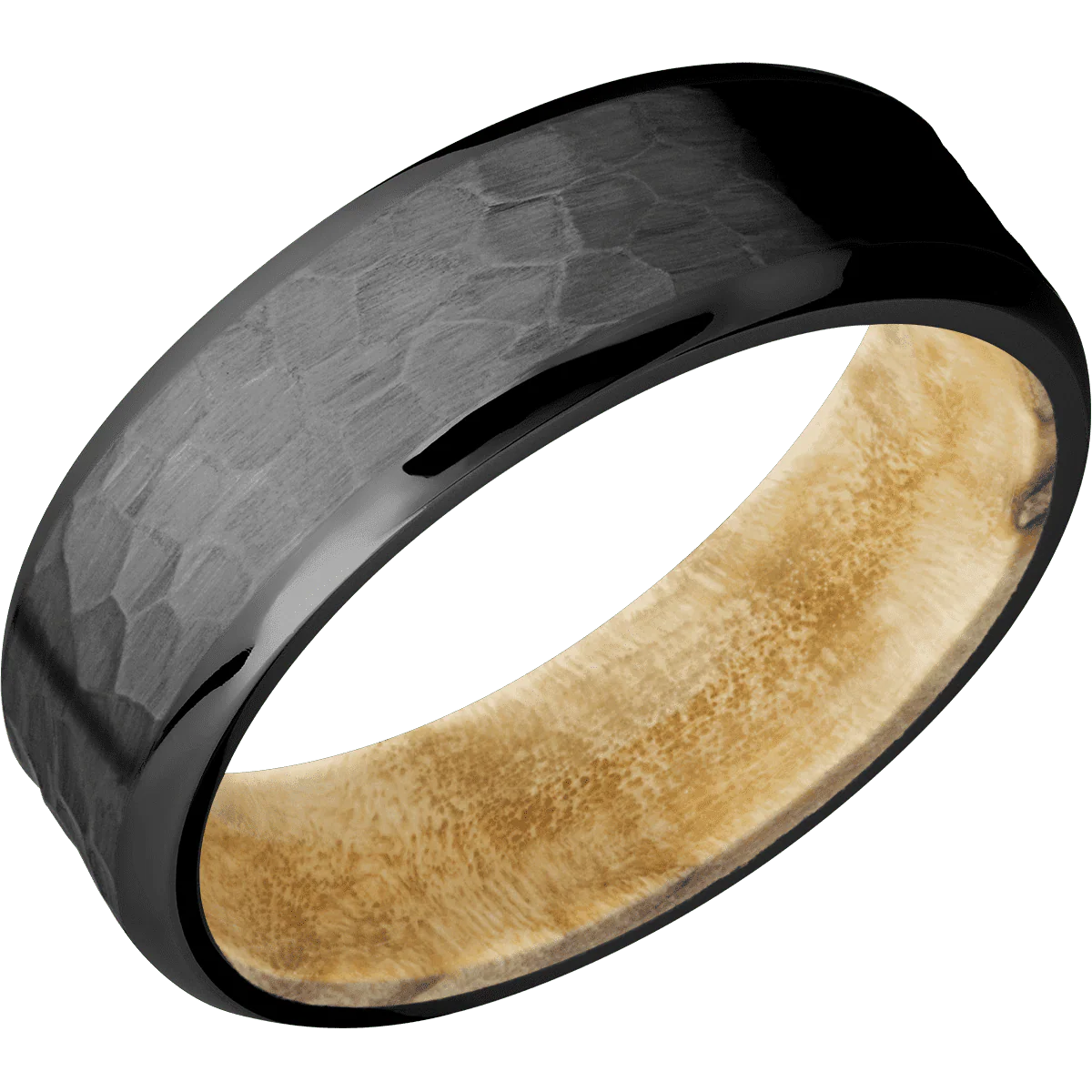 Zirconium + Hammer , Polish Finish + Boxelder Burl - Image 2
