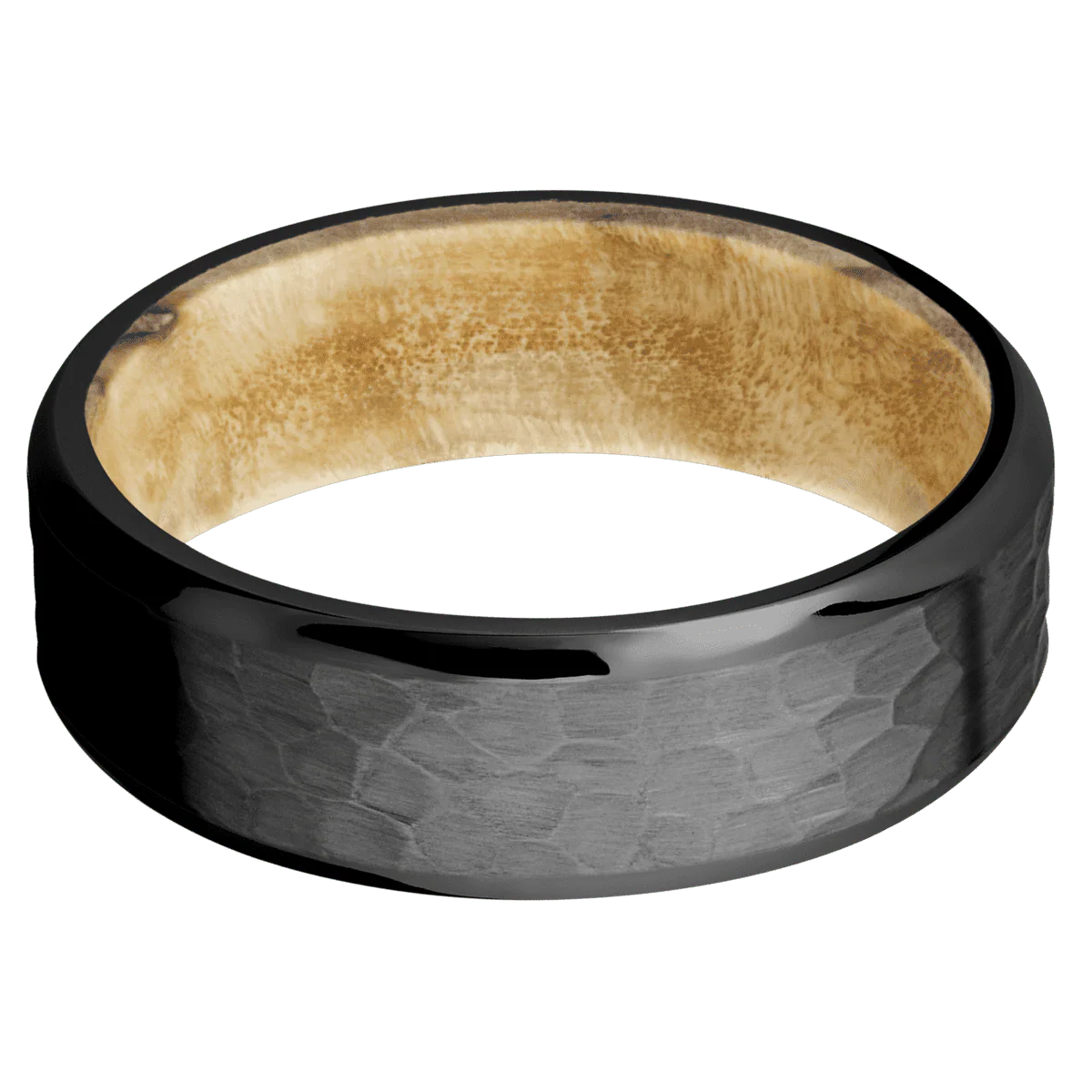 Zirconium + Hammer , Polish Finish + Boxelder Burl - Image 3