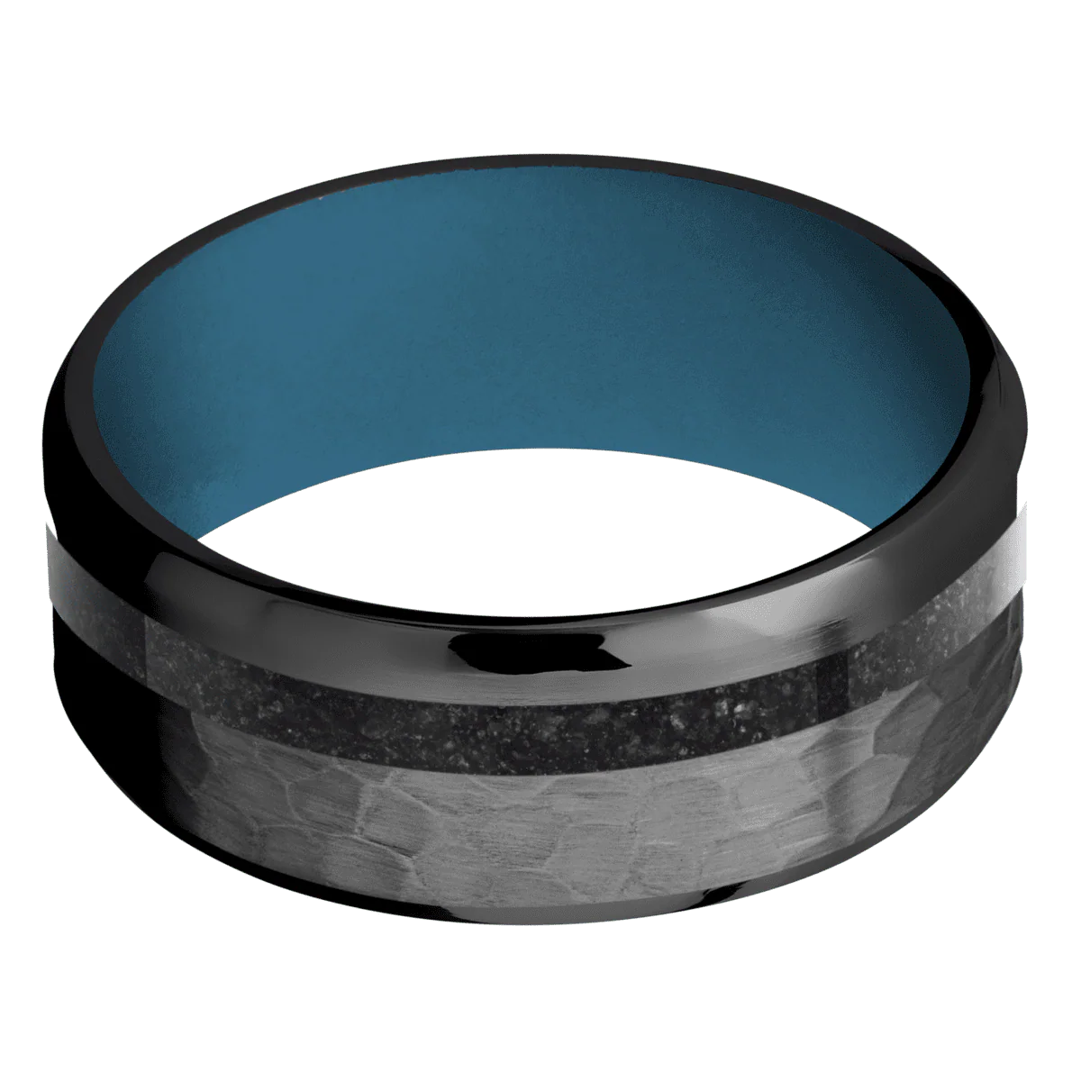Zirconium + Hammer , Polish Finish + Royal Blue - Image 3