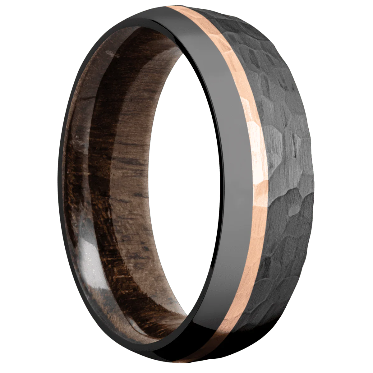 Zirconium + Hammer , Polish Finish + Walnut