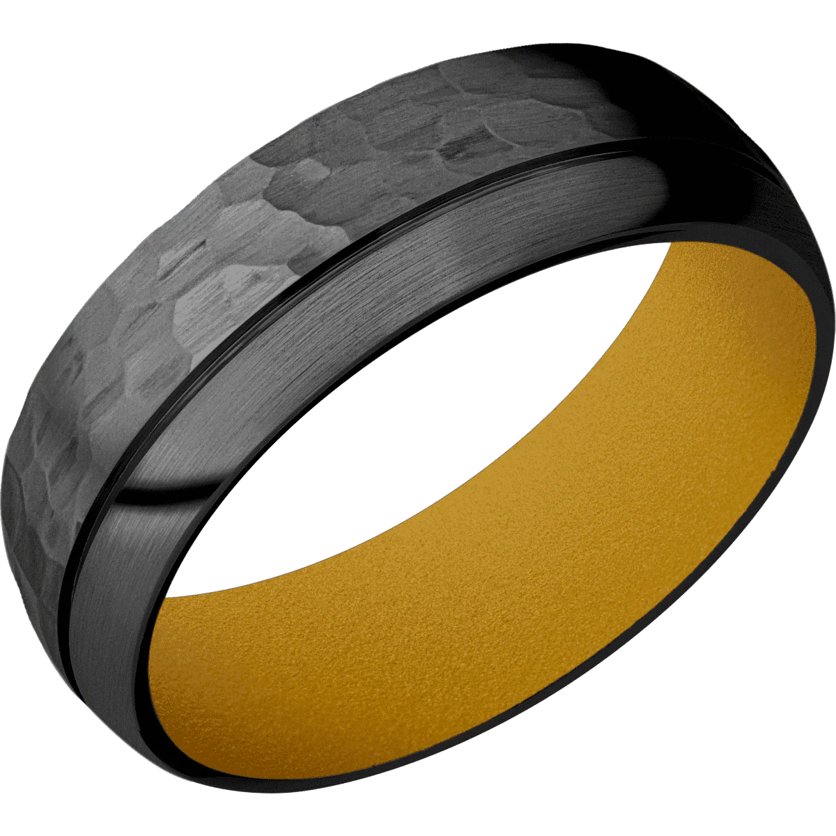 Zirconium + Hammer , Satin Finish + Metallic Yellow - Image 2