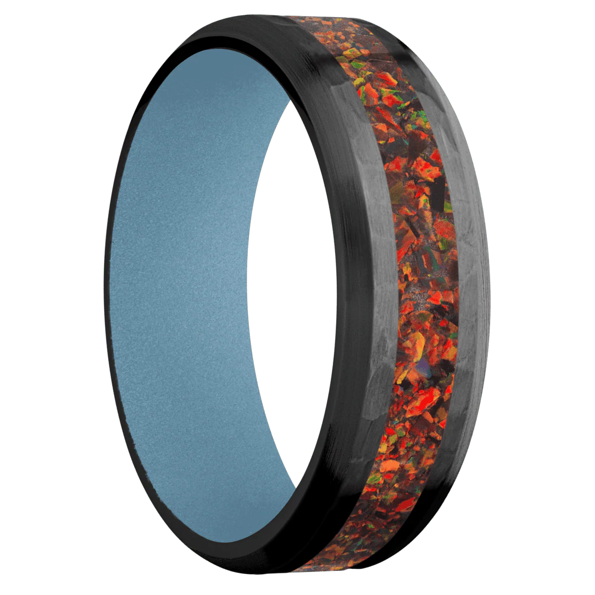 Zirconium + Hammer , Satin Finish + Polar Blue