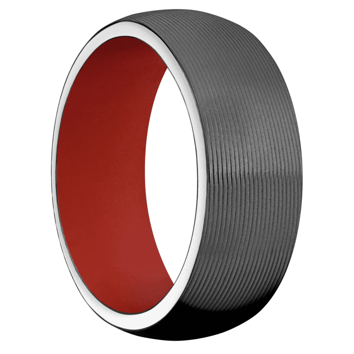 Zirconium + Machine Finish + Red Apple