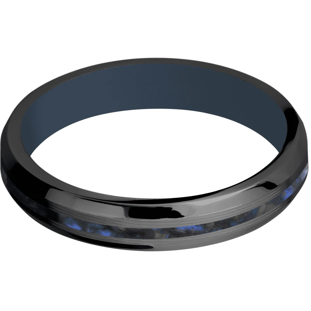 Zirconium + Machine , Polish Finish + Navy Blue - Image 3