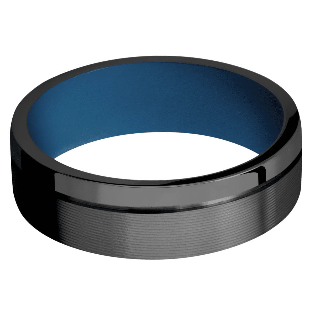 Zirconium + Machine , Polish Finish + Ridgeway Blue - Image 3