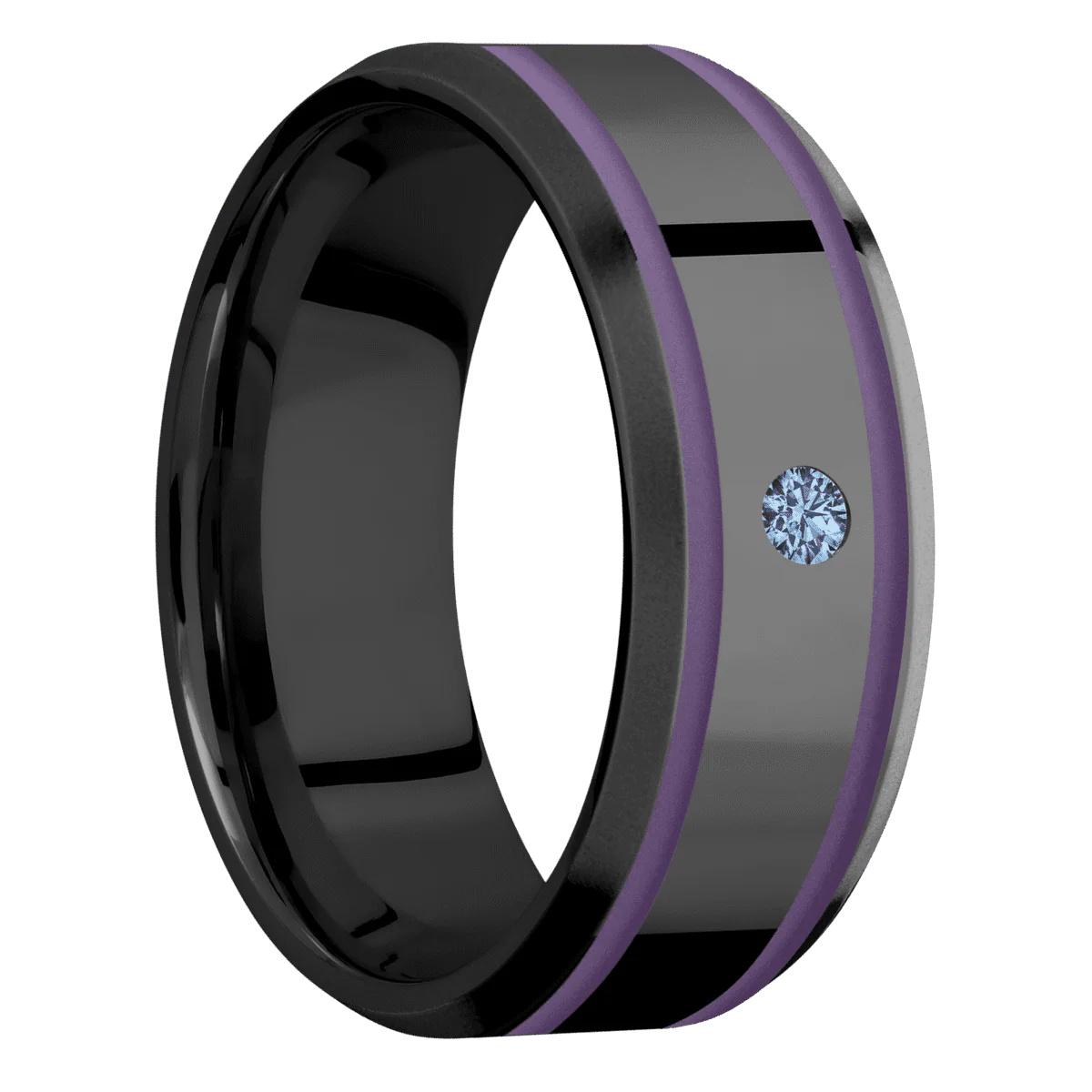 Zirconium + Polish , Bead Finish
