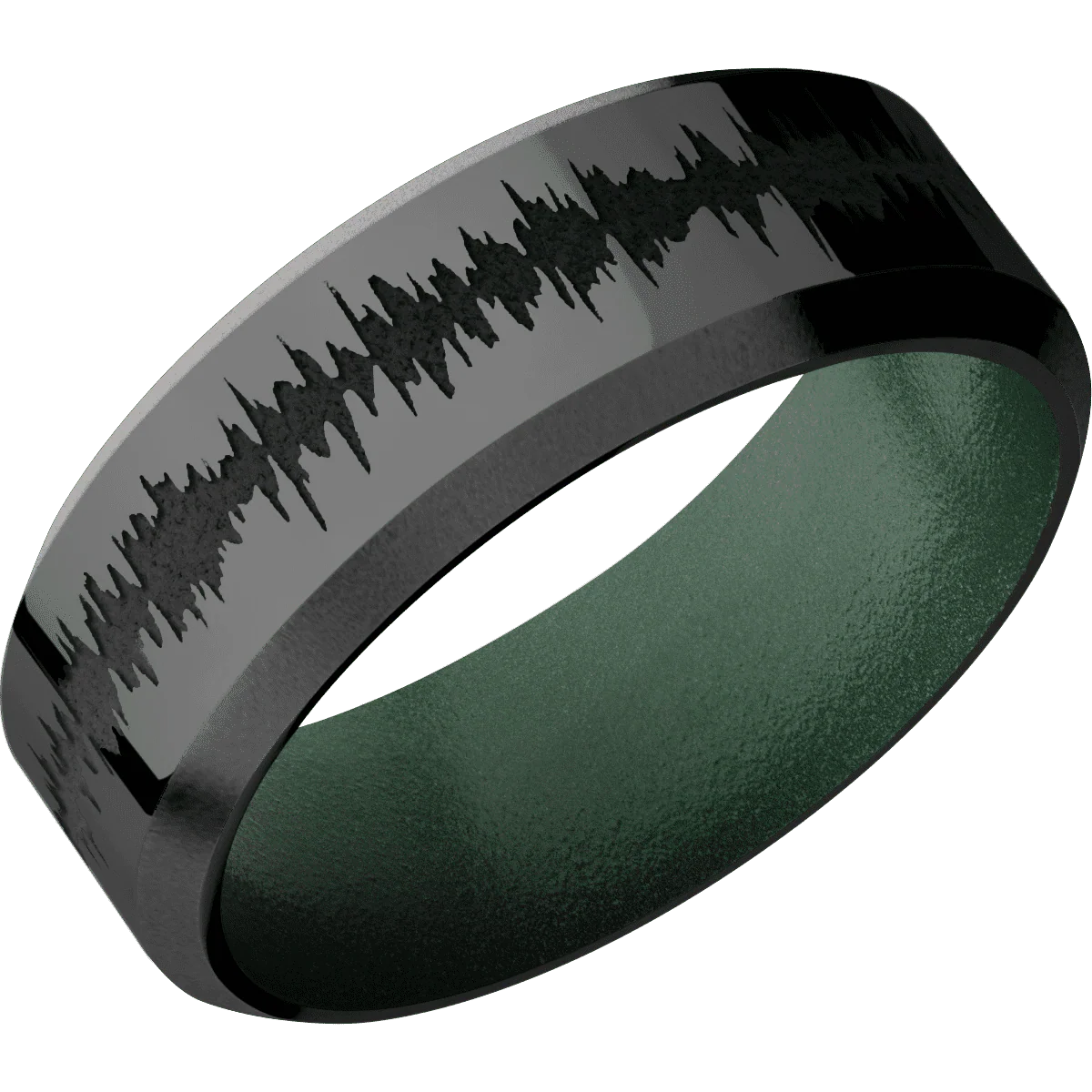 Zirconium + Polish , Bead Finish + Eastern Green - Image 2