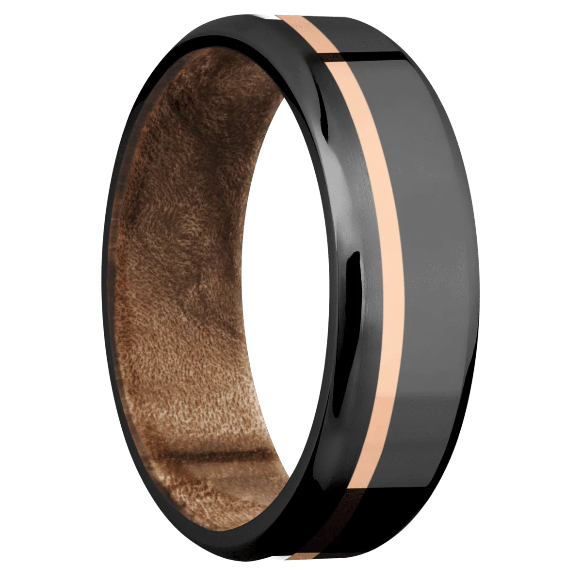 Zirconium + Polish , Bead Finish + Maple Burl