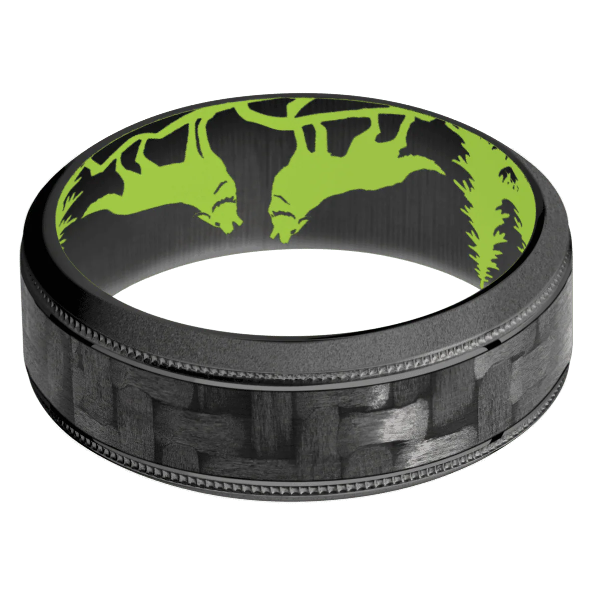 Zirconium + Polish , Bead Finish + Zombie Green - Image 3
