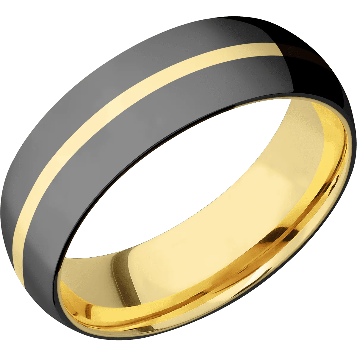 Zirconium + Polish Finish + 10K Yellow Gold - Image 2