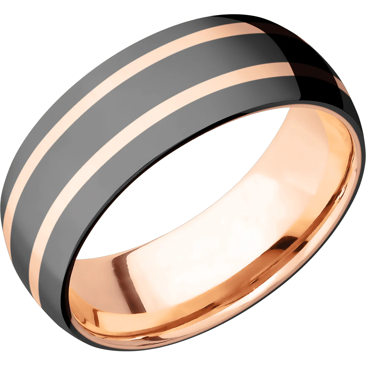 Zirconium + Polish Finish + 14K Rose Gold - Image 2