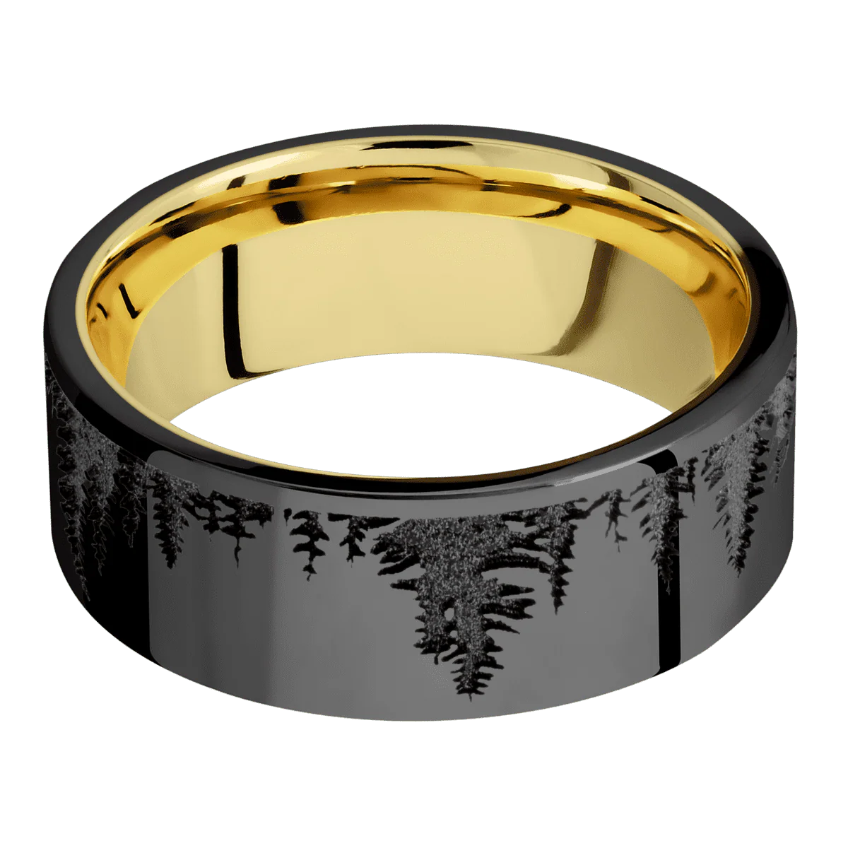 Zirconium + Polish Finish + 14K Yellow Gold - Image 3